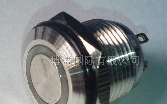 供应环形带灯金属按钮开关.平头短脚金属按钮开关