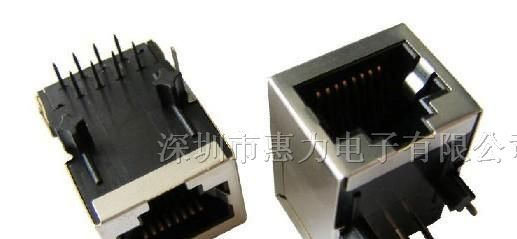 供应1x1百兆滤波器RJ45连接器（无灯 无弹片）