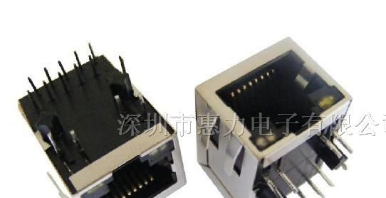 供应1X1 千兆滤波器RJ45（双色灯有弹片)