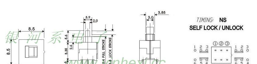 厂家直销8.5*8.5按键开关有多个尺寸规格