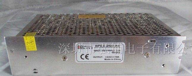供应250W，24V10A 开关电源 LED灯带专用 软灯条