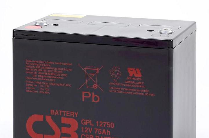 供应CSB电池 GPL12750(12V75Ah)