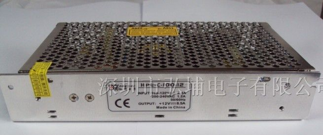 供应100W 12V8.5A开关电源 工业 LED灯带专用 软灯条