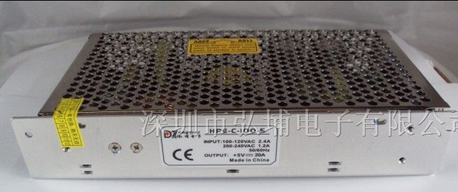 供应100W 5V20A开关电源 工业 LED灯带专用 软灯条用