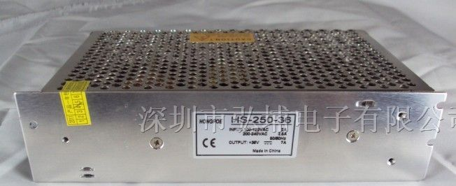 供应250W，36V6.9A开关电源 LED灯带专用 软灯条
