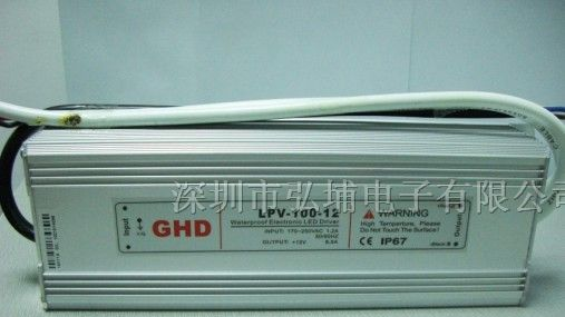供应100W 12V8.5A 防水开关电源 IP67