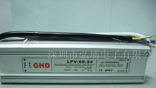 供应60W防水开关电源 24V2.5A IP67欧盟CE认证