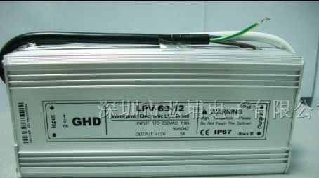 供应60W 12V5A 防水开关电源 IP67