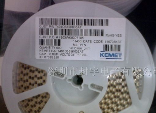 T491D107K010AT基美KEMET贴片钽电容