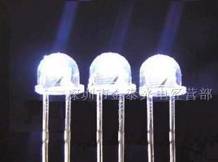 供应4.8mm 草帽灯 白色LED LED发光管 LED灯珠
