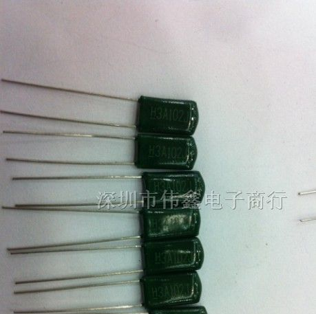 供应国产全新无铅环保涤纶电容CL11聚脂膜电容3A102J