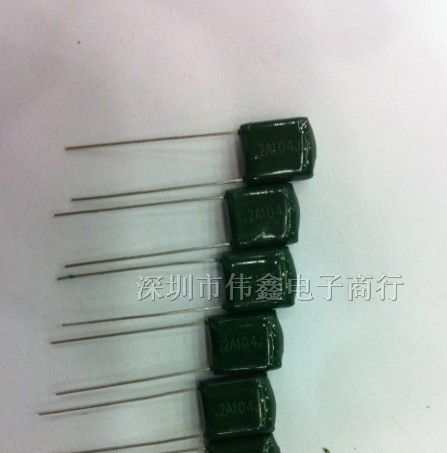 供应国产全新无铅环保涤纶电容CL11聚脂膜电容2A104J