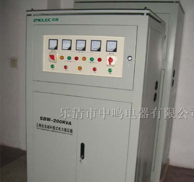 供应SBW-200KVA三相大功率补偿式电力全自动交流稳压器