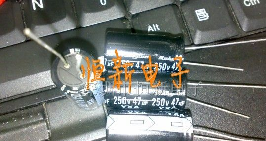 原装日系红宝石电容 250V47UF YXA系列 13X25 实图拍摄