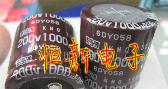 原装日本产黑金刚电容200V1000UF KMQ系列 体积30X30