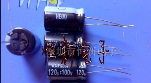 日本NICHICON铝电解电容 100V120UF 13X20 HE系列