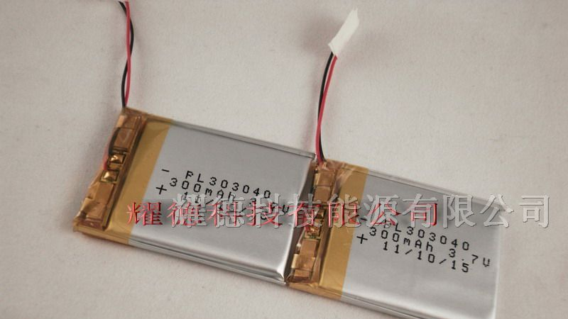 供应小宝马用3.7V300毫安303040聚合物锂电池