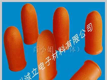 供应苏州橙色手指套 防静电手指套