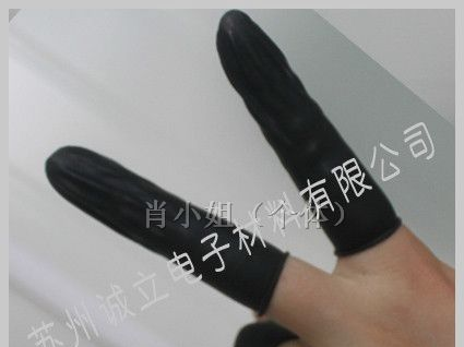供应一次性黑色手指套 防静电手指套