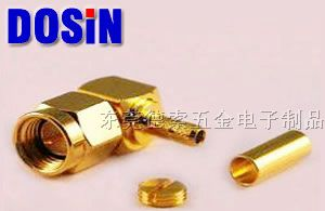 供应SMA公头90度焊线式RG58
