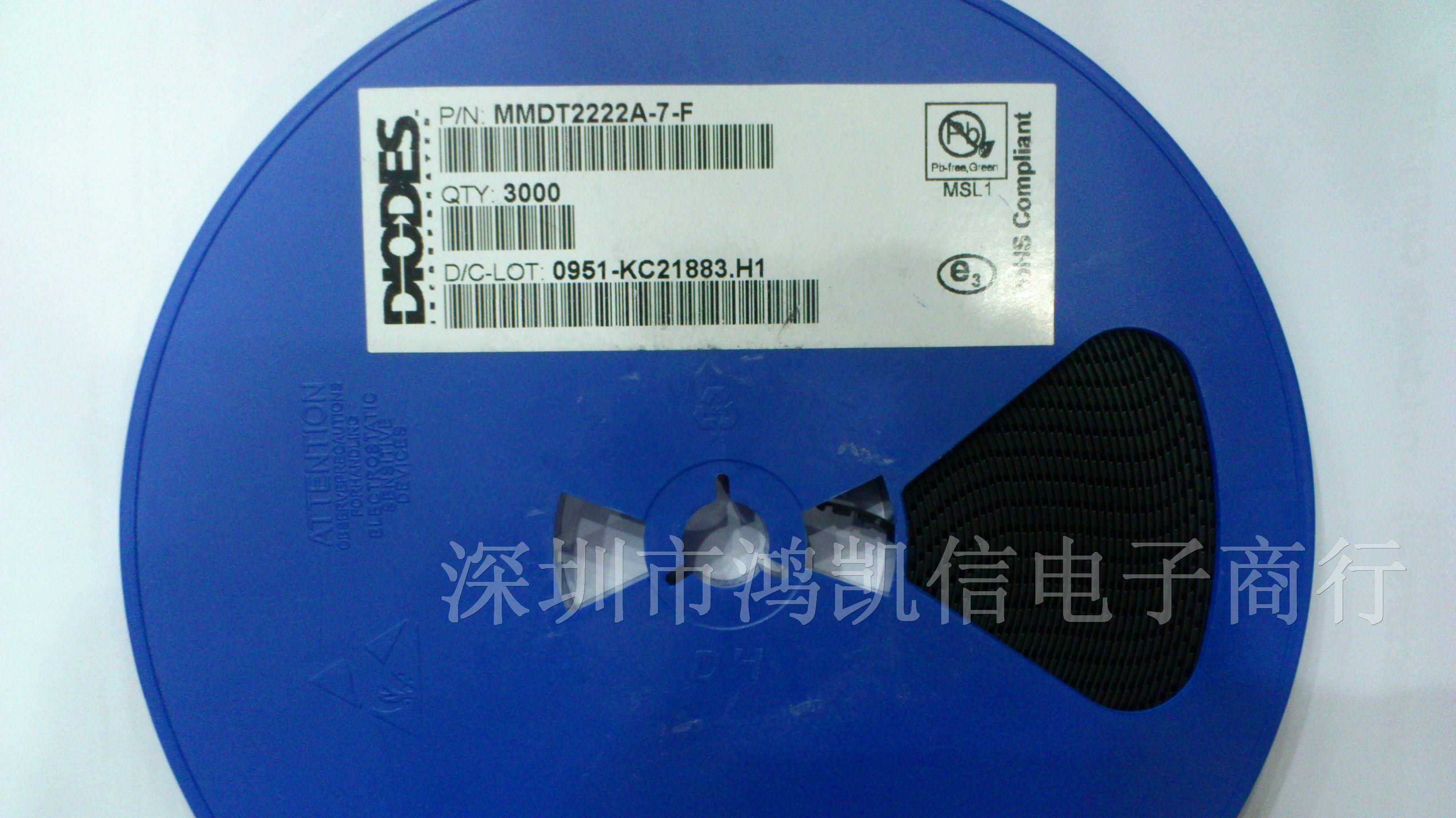 供应DIODES 双NPN小信号三极管MMDT2222A-7-F/K1P