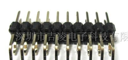 供应2.54mm 单排针 90度 H=2.54连接器
