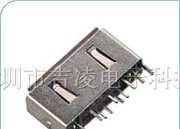 供应SATA 7P A型双柱接地片PIN长3.0加铜壳