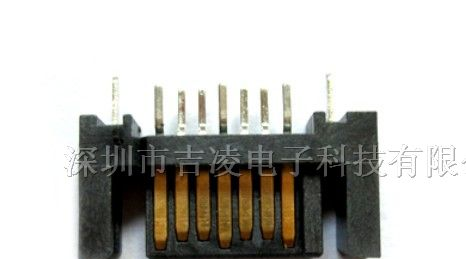 供应SATA 7P A型双柱接地片PIN长3.0 连接器