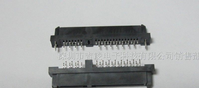 供应SATA7+15P母座短体欧美款带夹或不带夹 连接器
