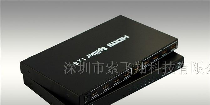 HDMI分配器 1分8 一进八出 1X8分支器  深圳分配器厂家