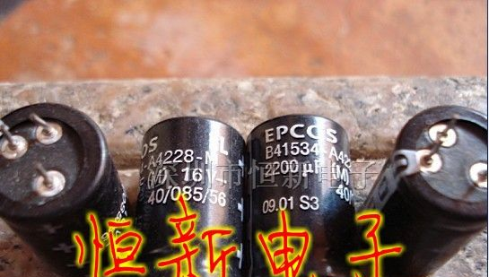 原装EPCOS三脚铝电解电容16V2200UF16X30B43534系列