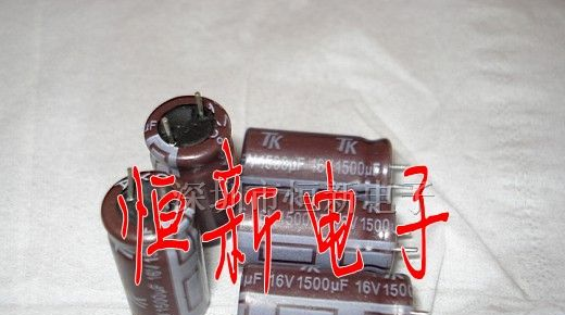 日本东信TK电脑主板铝电解电容16V1500UF10X20切脚