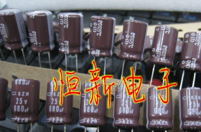化工液晶电源板用电解电容25V680UF10X16KZH高频电容