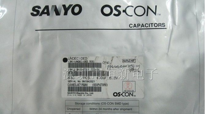 进口固态电解电容6SVP470M 6.3V470UF