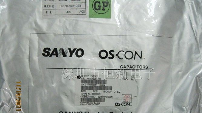 进口固态电解电容2R5SVPC1500M