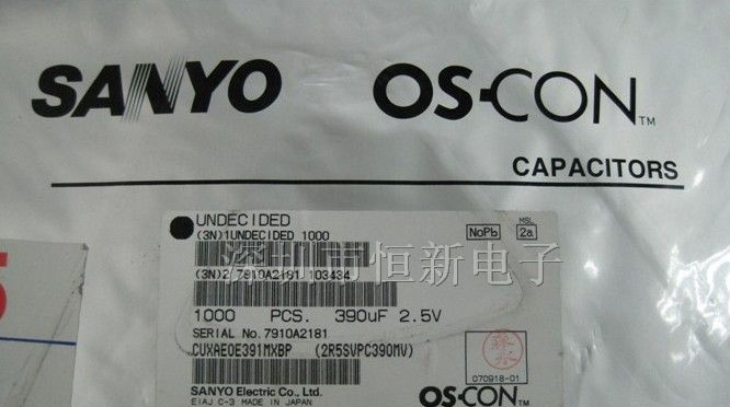 进口固态电解电容 2R5SVPC390M