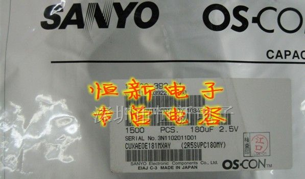 进口固态电解电容 2R5SVPC180M