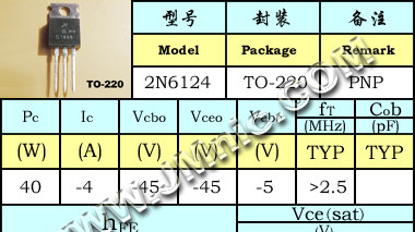 供应供应2N6124等大功率晶体管(图)