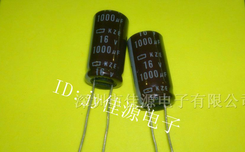 供应铝电解电容16v1000uf 1000uf16v 10x20 进口黑金刚