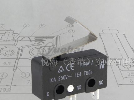 UL VDE 3A 250VAC 电木外壳特殊动臂微动开关