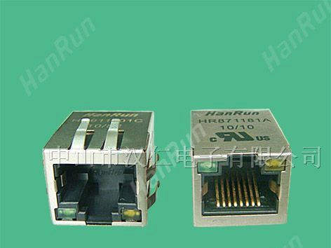 HanRun/汉仁 单口RJ45插座,内置集成网络隔离变压器