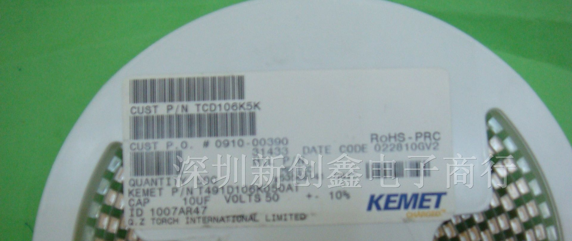 现货供应KEMET钽电容T491D686K006AT 68UF 6.3V D