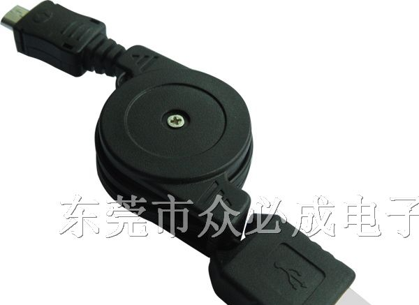 供应收缩型USB数据线，2.0版MIC收缩型USB数据线