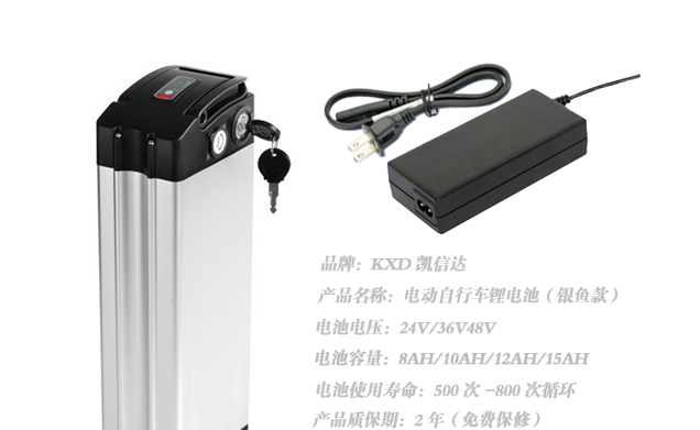 供应电动自行车车锂电池(银鱼款)36V10Ah