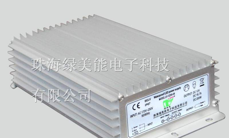 供应大功率LED防水电源200W