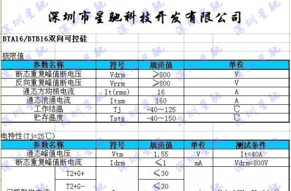 供应BTA16-800C双向可控硅，晶闸管