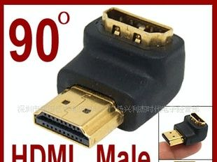 高品质 HDMI公对母M/F转接头 90度