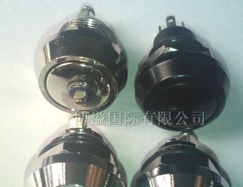 供应圆头复位金属按钮开关，圆头塑料按键金属开关