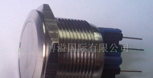 供应无锁复位两脚金属按钮开关防水防尘金属开关