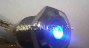 供应环形灯发光金属按钮开关.带锁复位不锈钢开关